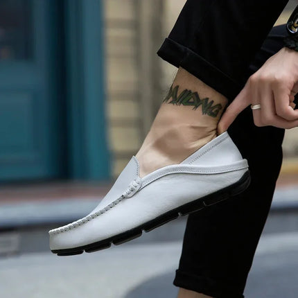 Scarpe da Uomo Casual in Pelle, Mocassini di Design, Slip-on, Scarpe da Barca di Alta Qualità, Chaussure Homme