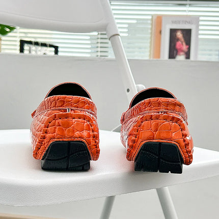 Scarpe Casual da uomo in pelle verniciata di alta qualità scarpe da guida di marca mocassini con motivo a coccodrillo maschile per scarpe basse mocassino da uomo