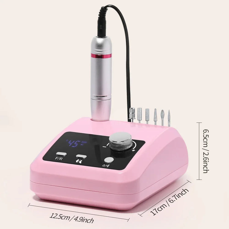 Professional Manicure Pedicure Nail Art Tool Electric Nail Drill High Rotation Speed Quick Nail Grinding Surface Polisher