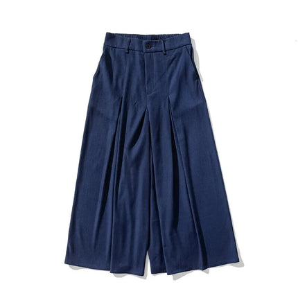 Pantaloni Larghi Samurai Giapponesi da Uomo in Cotone e Lino, Comodi e Casual, Stile Harun, Taglie Fino a 5XL