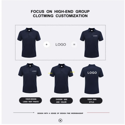Summer Casual Polo Shirt Breathable Economical Custom Polo for Company Staff Work Polo Shirt with Custom Logo Print Embroidery