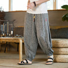 Pantaloni da jogging in seta di ghiaccio da uomo pantaloni casual stile Harajuku cinese da uomo pantaloni sportivi Harlem allentati ricamati streetwear 5XL