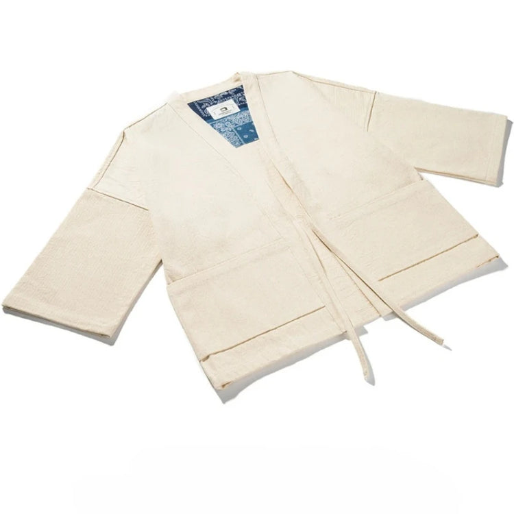Sports Jacket, Japanese Retro Shirt, Shoulder Length Sportswear, Loose Seven Quarter Sleeves, Solid Color Casual Cardigan