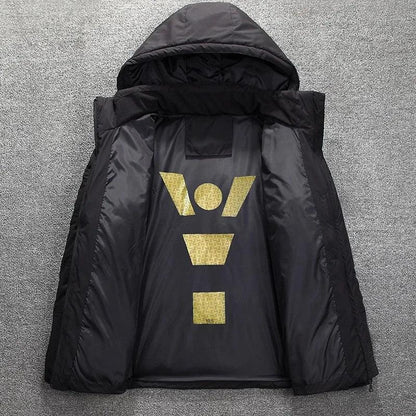 -20 Degree Down Jacket Male Winter Parkas Men White Duck Down Jacket Hooded Outdoor Thick Warm Padded Snow Coat Oversize M-4XL - PlatiNum