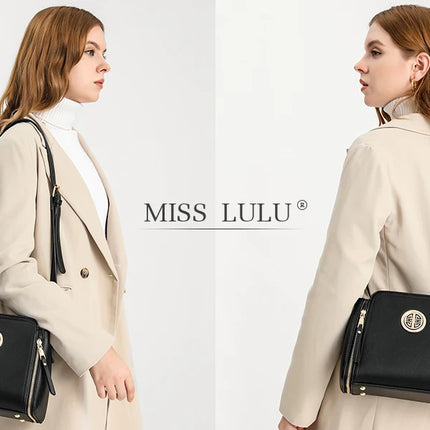 Borsa da donna multifunzionale elegante Kono realizzata in pelle PU, tracolla regolabile, scomparti multipli, può essere utilizzata come borsa a mano e borsa a tracolla