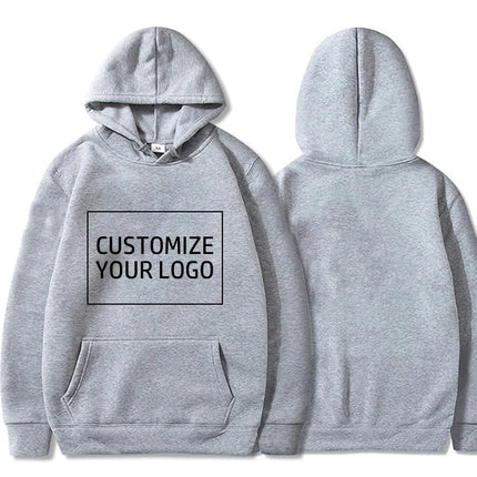 Diy Your Own Design Print Pattern Customize Autumn Long Sleeve Hoodies Solid Color Women Fashion 10 Colors Tops