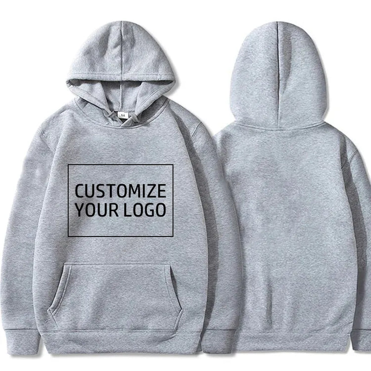 Diy Your Own Design Print Pattern Customize Autumn Long Sleeve Hoodies Solid Color Women Fashion 10 Colors Tops