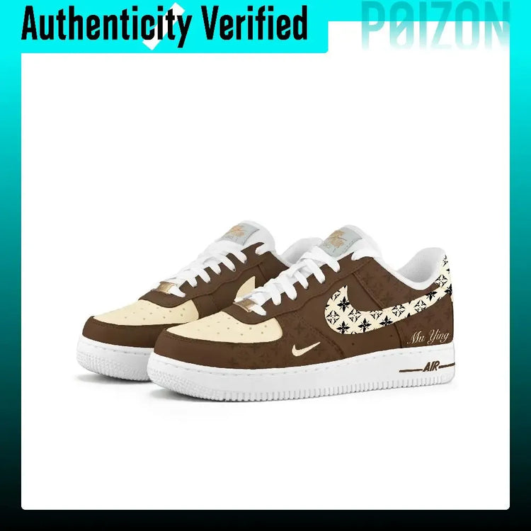 Nike Air Force 1 Skate Shoes Unisex Low-top Brown/Beige CZ0270-106（Team2772-LH）