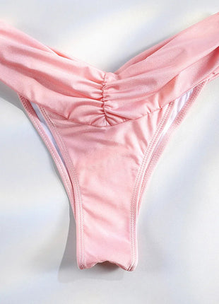Costume da bagno bikini con pieghe sexy Micro bikini solido Costume da bagno donna Triangolo femminile Costume da bagno da spiaggia platinumshop