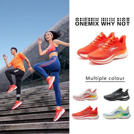 ONEMIX Scarpe da corsa da uomo per uomo Scarpe da passeggio per atletica leggera in mesh traspirante Scarpe da ginnastica da donna leggere rosse Scarpe da ginnastica sportive da uomo PlatiNum
