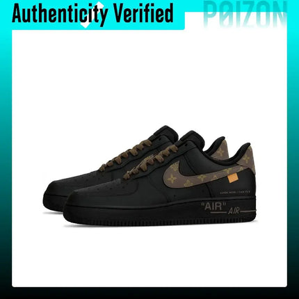Nike Air Force 1 Skate Shoes Unisex Low-top Black/Brown CW2288-001（Team1919-）