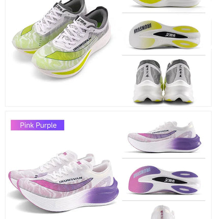 IRUNSVAN  Lightweight Marathon Sneakers Men Running Shoes Breathable Sports Shoes Casual Comfortable Athletic Training Unisex PlatiNum