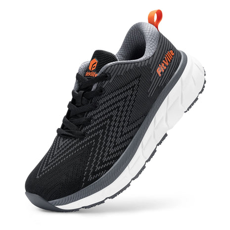 FitVille Scarpe da uomo con punta larga, ammortizzate, larghezza extra larga, scarpe da corsa antiscivolo, comode sneakers leggere per piedi grassi
