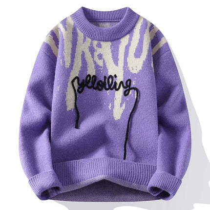 2024 High End Knitted Sweater Luxury Cashmere Sweater Men Korean Harajuku Mens Christmas Jumper Thick Warm Pullover Sweaters Man