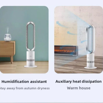 Ventilatore a Torre Senza Pale Angelo Tedesco 220V, Purificatore d'Aria e Riscaldatore 2 in 1 per Uso Domestico QDW