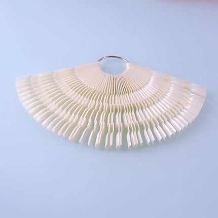 50pcs Set 150 Tips 3 Knots Fan Nail Art Display Swatch Chart UV Gel Polish Practice Color Card Palette Tool 2027