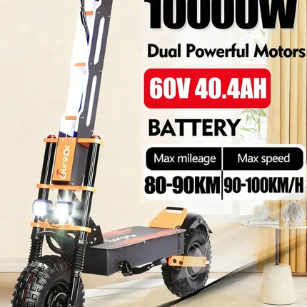 Monopattino Elettrico EU X8 per Adulti, 8000W Doppio Motore, 60V 38AH, Ruote da 14 Pollici, Fuoristrada, Velocità Massima 100KM/H, Autonomia Massima 120KM, Carico Massimo 200kg