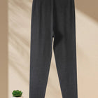 Wool Knitted Women Leggings 2024 Autumn Winter Elastic High Waist Casual Soft Warm Comfortable Trousers Ankle-Length Solid Pants PlatiNum
