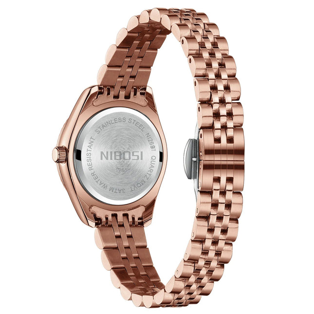 NIBOSI Orologi da donna con diamanti Orologio da donna casual di moda di lusso delle migliori marche Orologio da donna con data settimanale automatica impermeabile Reloj platinumshop
