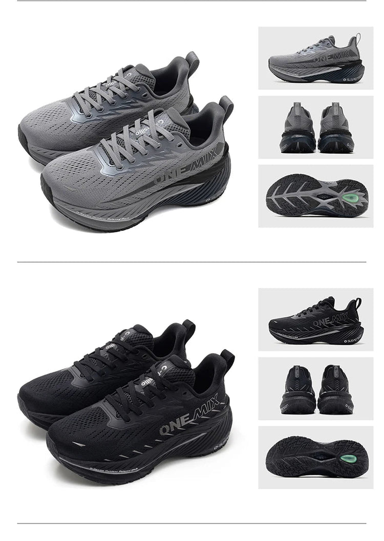 ONEMIX Scarpe da fondo Scarpe da ginnastica maschili antiscivolo Sport all'aria aperta Scarpe da jogging da passeggio per uomo Scarpe da trail running di alta qualità PlatiNum