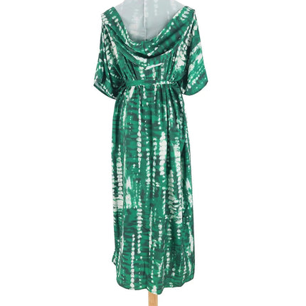 Costume da bagno donna copricostume lungo Kimono da spiaggia orlo curvo allentato aperto davanti Tie Dye abbigliamento da spiaggia platinumshop