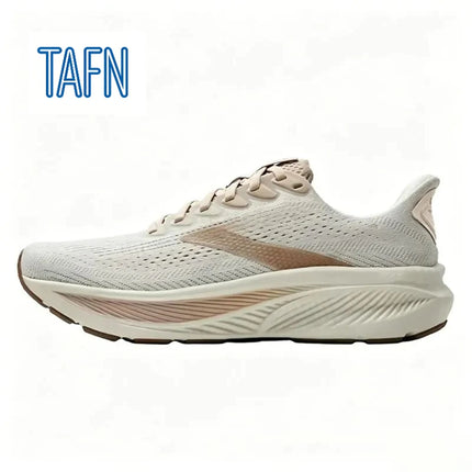 Scarpe da corsa professionali in tessuto jacquard ultra-traspirante, con suola ondulata ad alta reattività per allenamento maratona e corsa a lunga distanza intensiva.