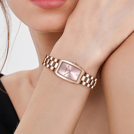 SAPPHEROLuxury Orologio da donna Cinturino in acciaio inossidabile Orologio impermeabile Quadrante ultrasottile Orologio da donna semplice alla moda Orologio accurato platinumshop