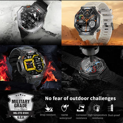 T-Rex 3 Grado Ultra Militare GPS Astuto Della Vigilanza 10ATM Bussola Impermeabile Altimetro Barometrico AMOLED Uomini HD Chiamata Sport Smartwatch platinumshop