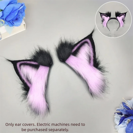 Electric Fox Ear Headband Gravity-Sensitive Simulation Realistic Animal Fluffy Ears Cosplay Headpiece Cat Ear Anime Accessories