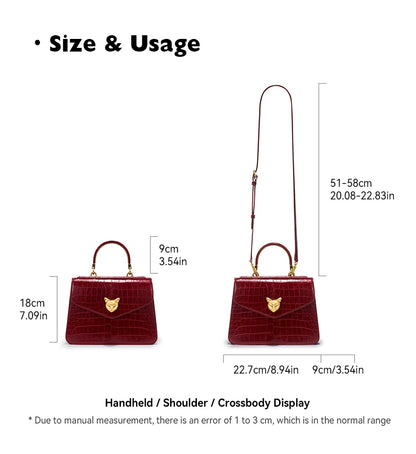 2025 BAFELLI CAT DONNA NUOVA PATTERN CROCODILE IN PELLE FASHION BORSA STYLISH BUSINESS FEMALE IN PELLE BRAND DI LUSSO OL PURSE