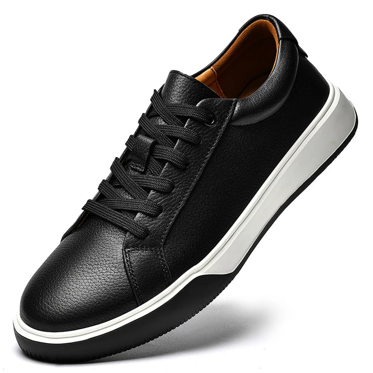 Fashion Wear-resistant Sole Genuine Leather Board Shoes Trend Versatile Walking Shoes 2025New Classic Casual Leather Mens Shoes