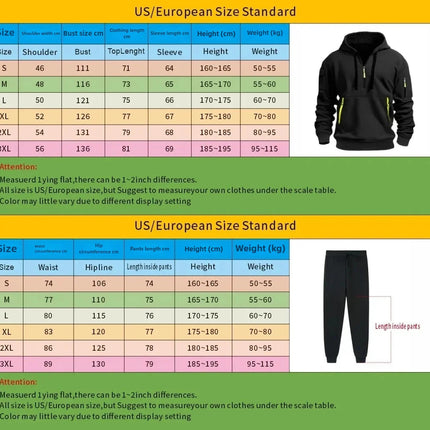 Autumn and winter hot selling men's hooded sweatshirt+casual pants two-piece outdoor multi pocket pullover and sports pants set PlatiNum