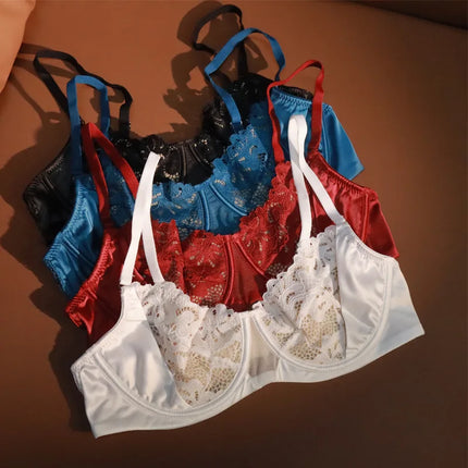 Toucheart 3 Piece Set Sexy Underwear Set For Women Mesh See-Through Lace Thin Sling Bra Set With Girdle Sexy Lingerie Suit New