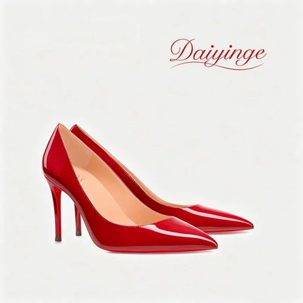 Tacchi da Donna 2026 Nuovi di Lusso Firmati di Alta Qualità con Suola Rossa, Tacchi Alti a Punta, Stiletto, Scarpe Eleganti Sexy da 12 cm