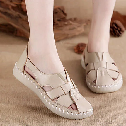 Sandales Femme - Nouveau Design 2026 - Sandales en Cuir de Vachette de Première Qualité