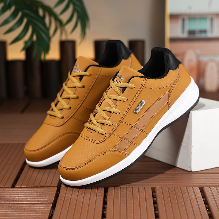 Pu Leather Men Shoes Sneakers Trend Casual Breathable Leisure Male Sneakers Non-Slip Footwear Vulcanized Shoes Tenis Masculino
