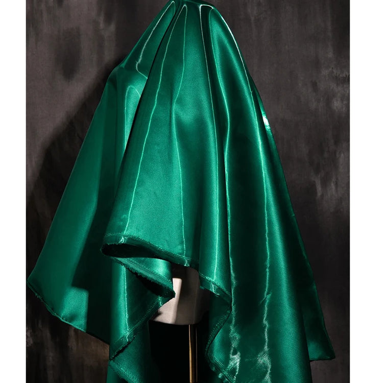 Tessuto Satinato Liquido Lucido di Lusso Riflettente Effetto Galassia per Abiti da Sposa e Design di Abiti alla Moda