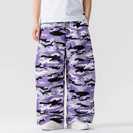 Pantaloni cargo mimetici uomo pantaloni Harem casual Harajuku larghi uomo sport all'aria aperta pantaloni a gamba larga uomo streetwear oversize High Street