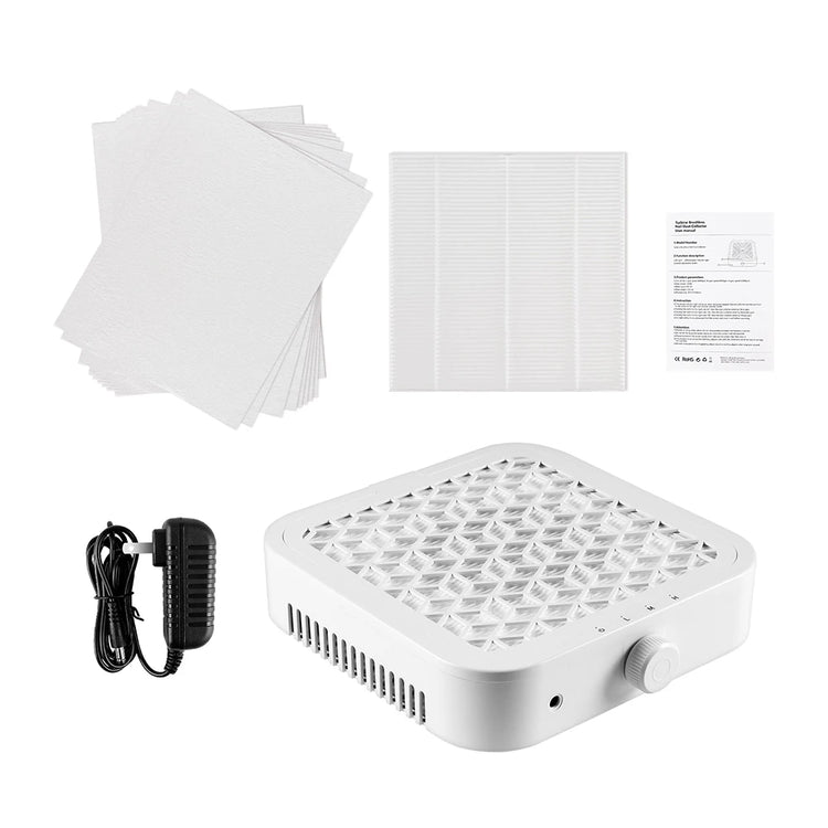 6000/9000/12000RPM Brushless Turbo Nail Dust Collector Low Noise 120W Nail Vacuum Extractor With 2 Filters Salon Manicure Machine
