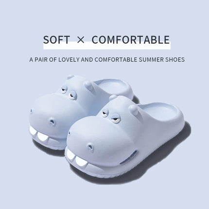 Ciabatte da donna Hippo, modello House Flats in EVA, estive, con simpatici cartoni animati, scarpe da donna di design, per interni ed esterni, da spiaggia, morbide e antiscivolo.