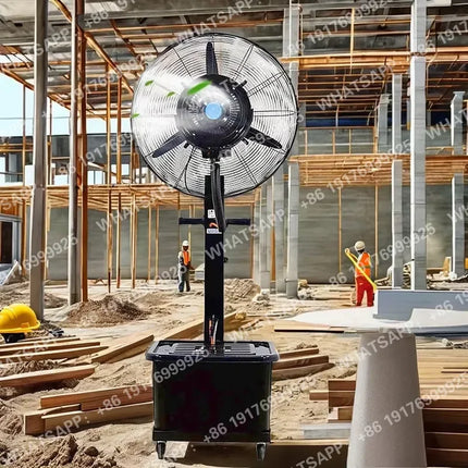 Ventilatore Industriale Commerciale di Qualità 110v 220v 26-30 Pollici da Pavimento/Soffitto per Esterni con Oscillazione e Nebulizzazione, Grande Ventilatore a Colonna con Spruzzo d'Acqua