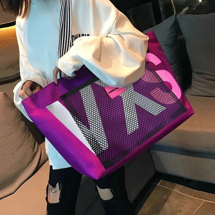 Aliwood 2022 New Arrivals Letter Shoulder Bags for Women Fashion Waterproof Tote Beach Bag Large Capacity Female Travel Bags