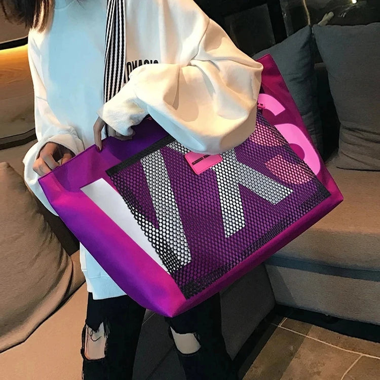 Aliwood 2022 nuovi arrivi lettera borse a tracolla da donna borsa da spiaggia tote impermeabile alla moda borse da viaggio femminili di grande capacità