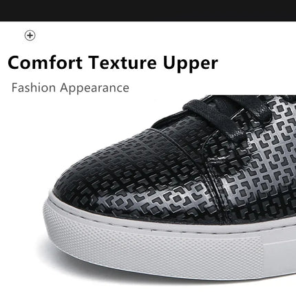 High-Quality Men Skateboard Shoes 2025 Fashion Large Size 46 Men's Leather Casual Shoes High Top Print Designer Luxury Shoes Man