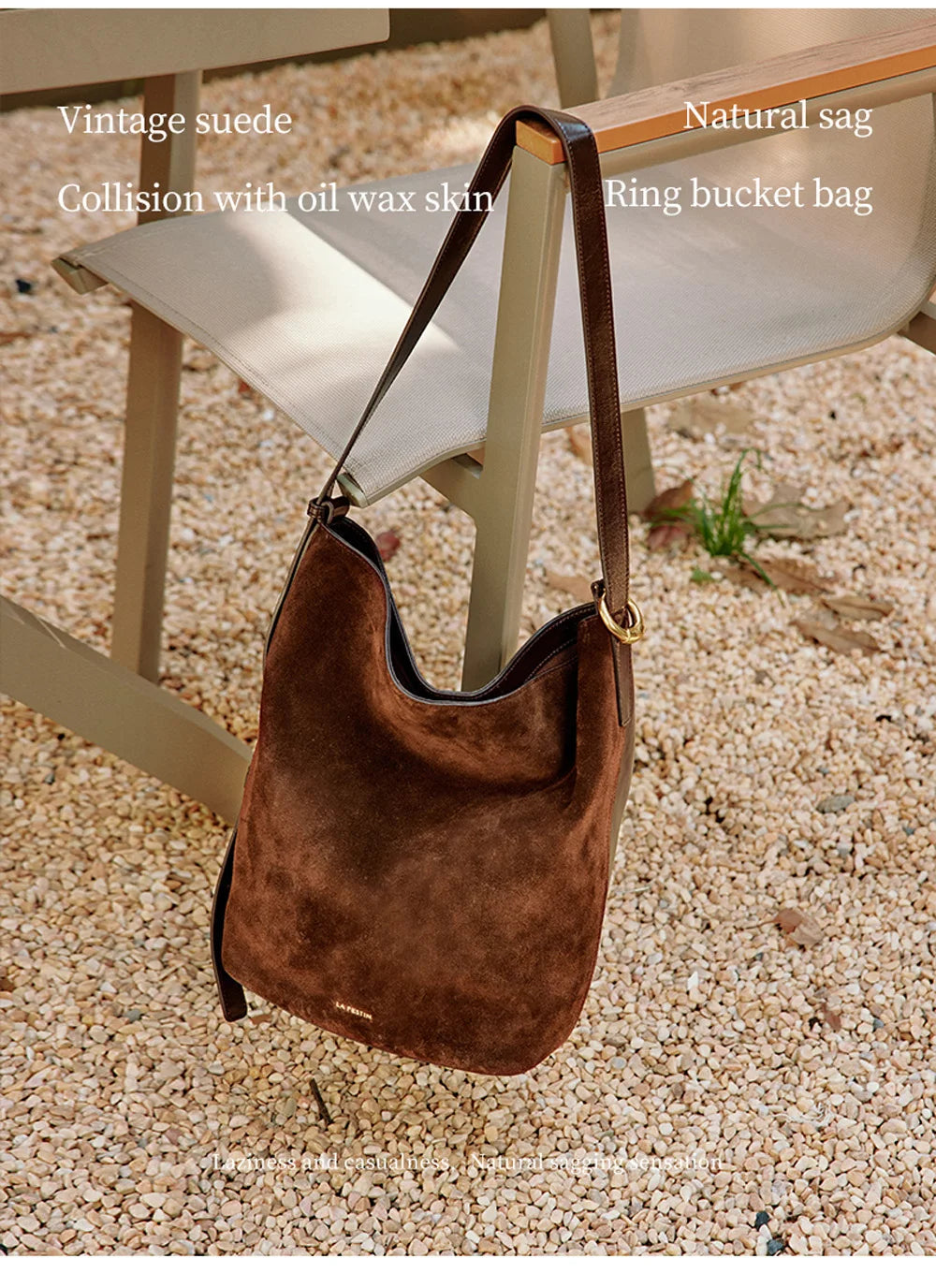 LA FESTIN Original Brand Suede Bag Designer Luxury Bag Bucket Bag Shoulder Crossbody Bag Handbag Women Autumn and Winter Bags