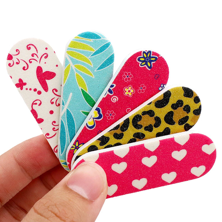 50Pcs Mini Double‑Sided Nail File Sanding Block Colorful Foam Polishing Board For Manicure Pedicure Nail Beauty Work