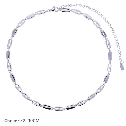 Nuovo speciale color oro Goccia d'acqua Bling Ovale CZ Collana girocollo Lariat Lunga barra a goccia a forma di Y Lunga nappa Gioielli da donna 2025