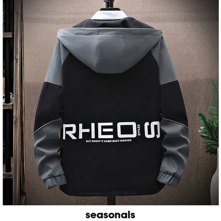 Men's Sets Sportswear Suit Hooded Colorblock Casual patchwork Hooded Jacket + Pants Suit Men's 2-piece Jogger Sweatshirt