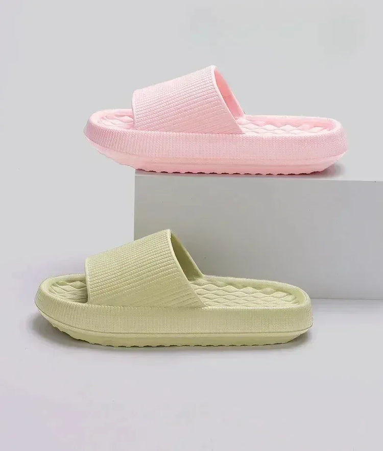 Pantofole nuvola con piattaforma spessa da donna Scivoli con cuscino con suola morbida in EVA Infradito da spiaggia estive Pantofole da bagno antiscivolo da donna