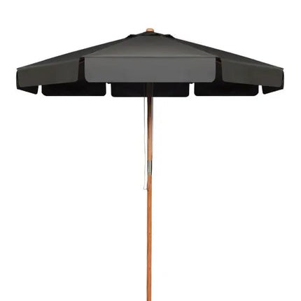 Ombrellone da Patio in Legno di Faggio da 300 cm con Tetto Ventilato, Regolabile a 2 Livelli di Altezza e Angolazione, per Giardino, Piscina, Spiaggia